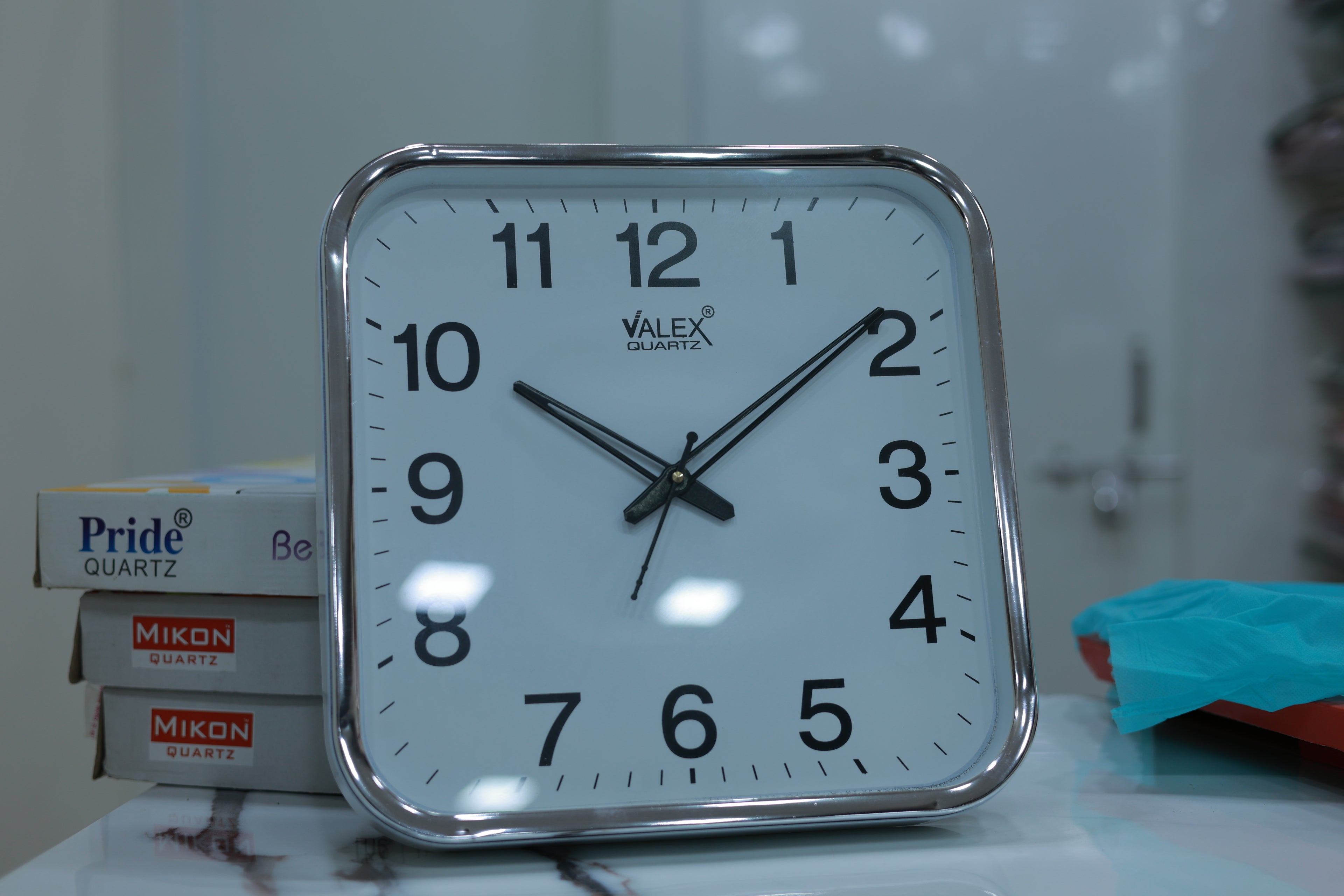 White Square shape wall watch