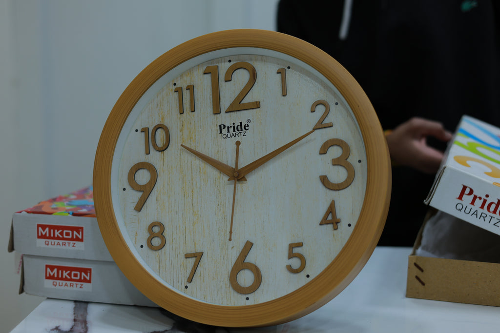 Brown layout wall watch
