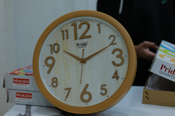 Brown layout wall watch