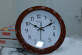 Brown white wall watch