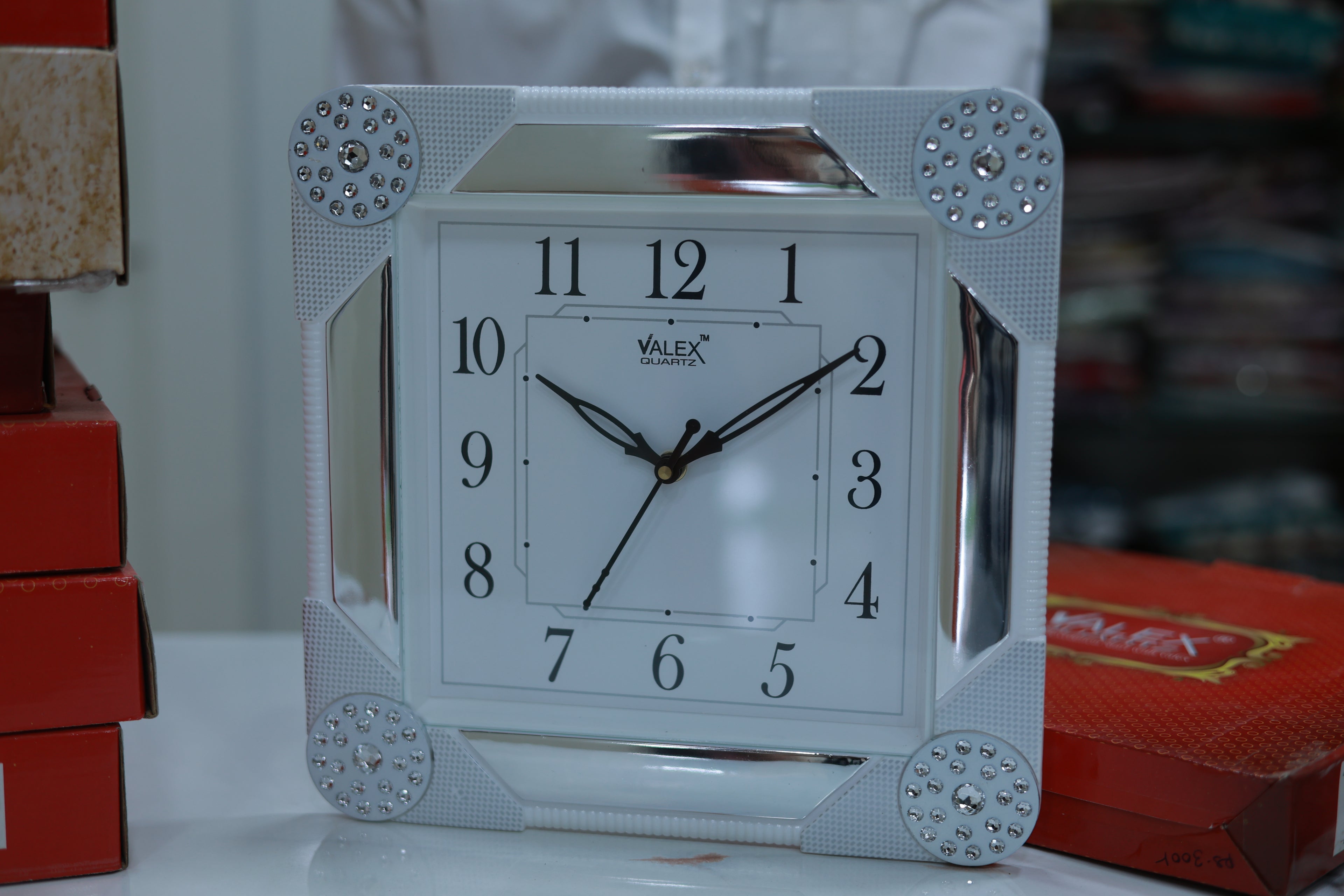 Attractive white wall watch