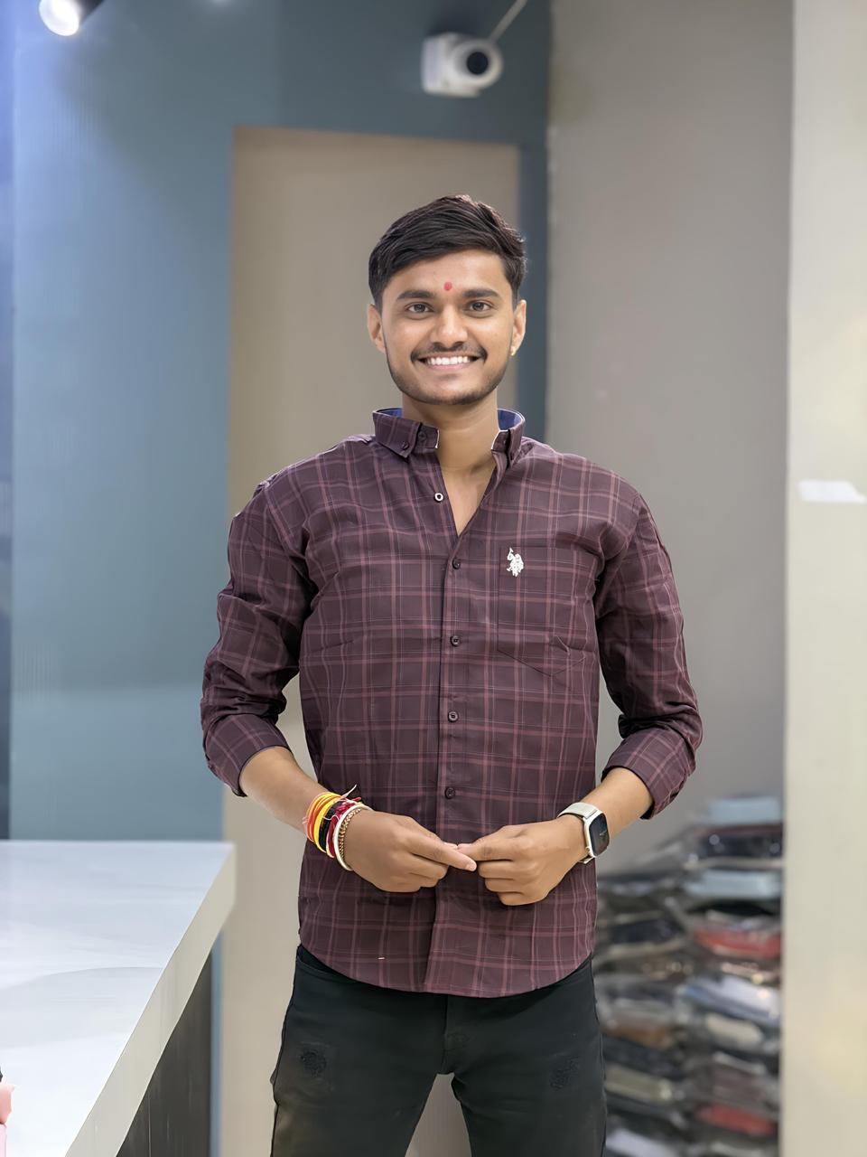 Best cotton in shirts simple reddish check shirts