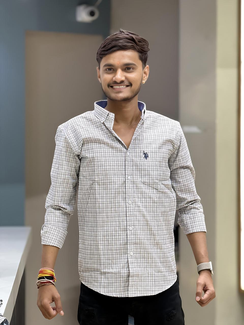 Fabric Shirt yellow line