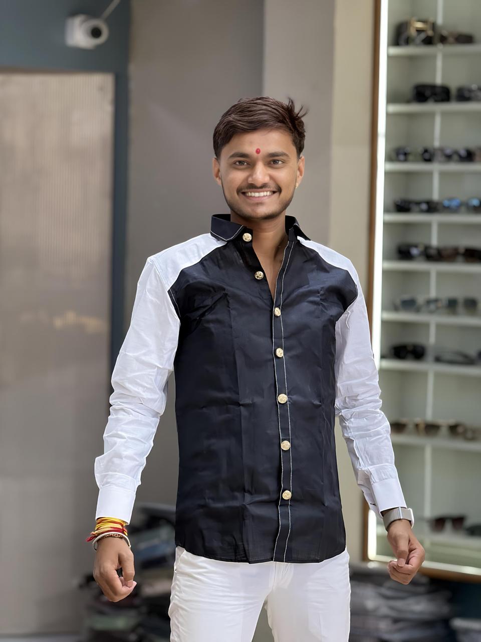 Linen shirt combinations orange